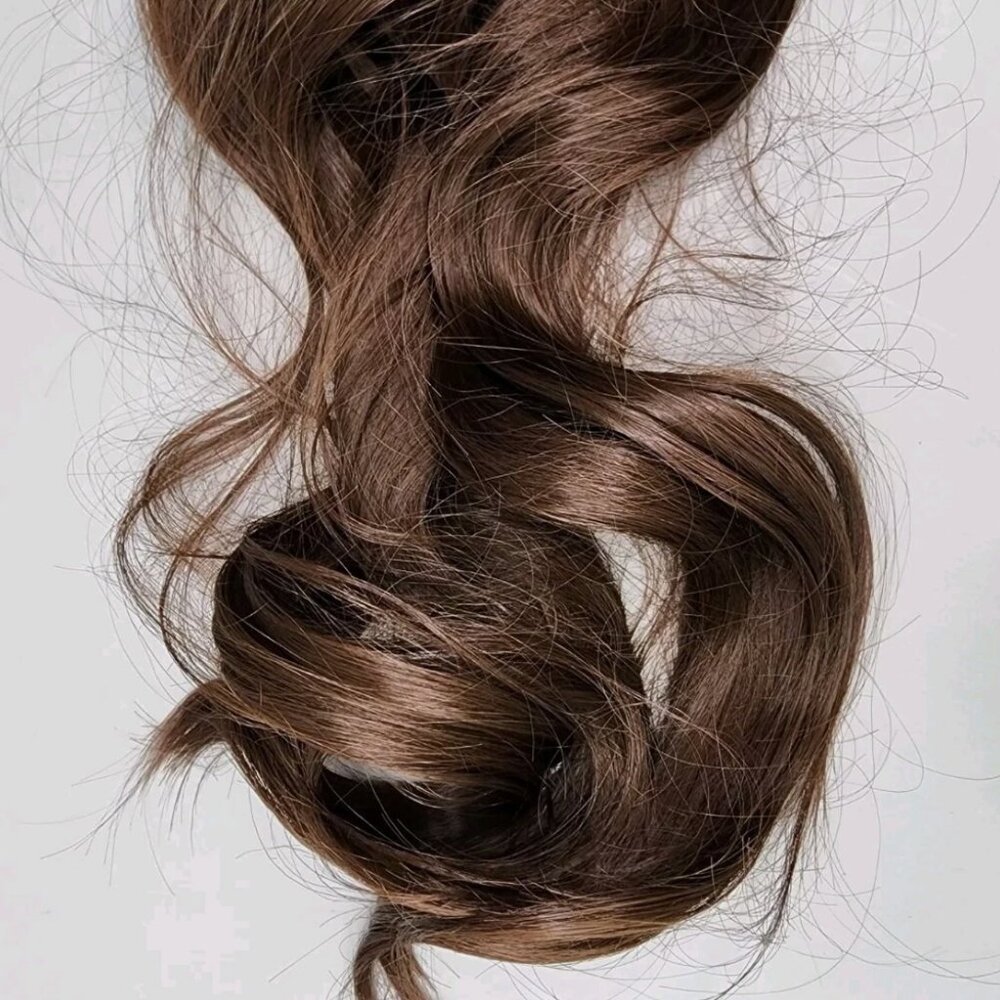 (Set) Two - Lula Premium Quality Wavy Medium Brown MO3 #8 Hair Extension Halo